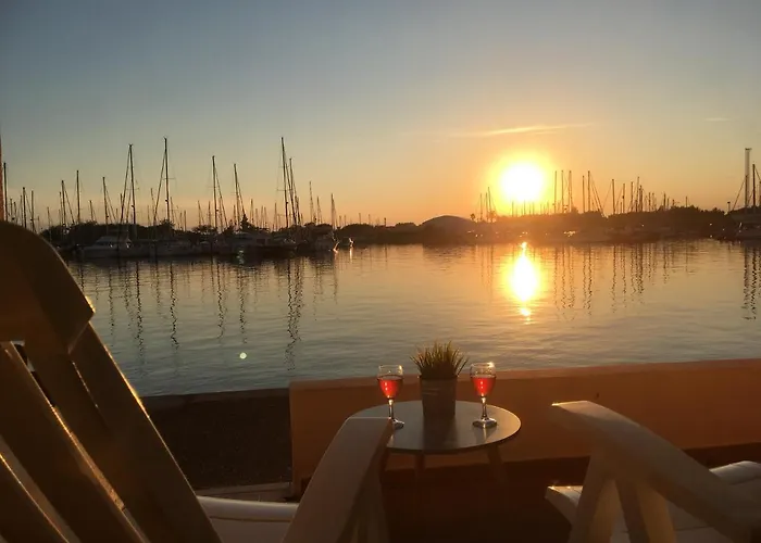 - Les Pieds Dans L'eau En Toutes Saisons 4 Couchages - Climatisation - Parking Privé - Piscine Sur - Vue Magnifique Et Rare - Situation Optimum - Les Argonautes - Ile Des Pêcheurs - Cap D'agde Apartamento Agde